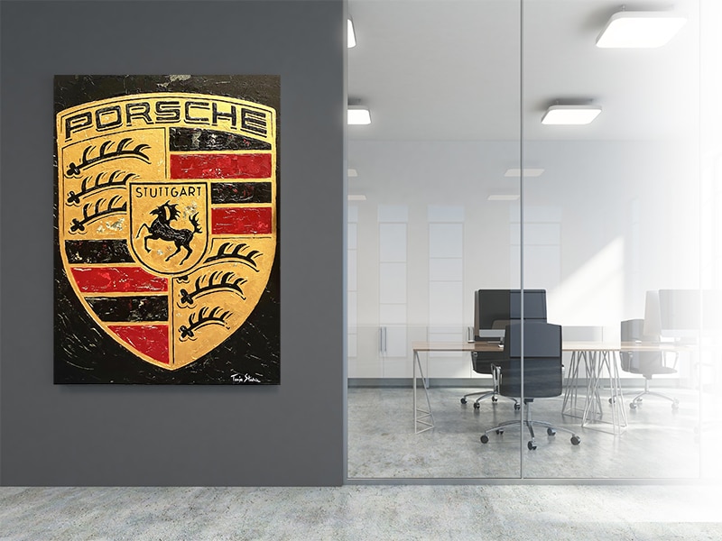 Tanja Stadnic Porsche painting in office 2