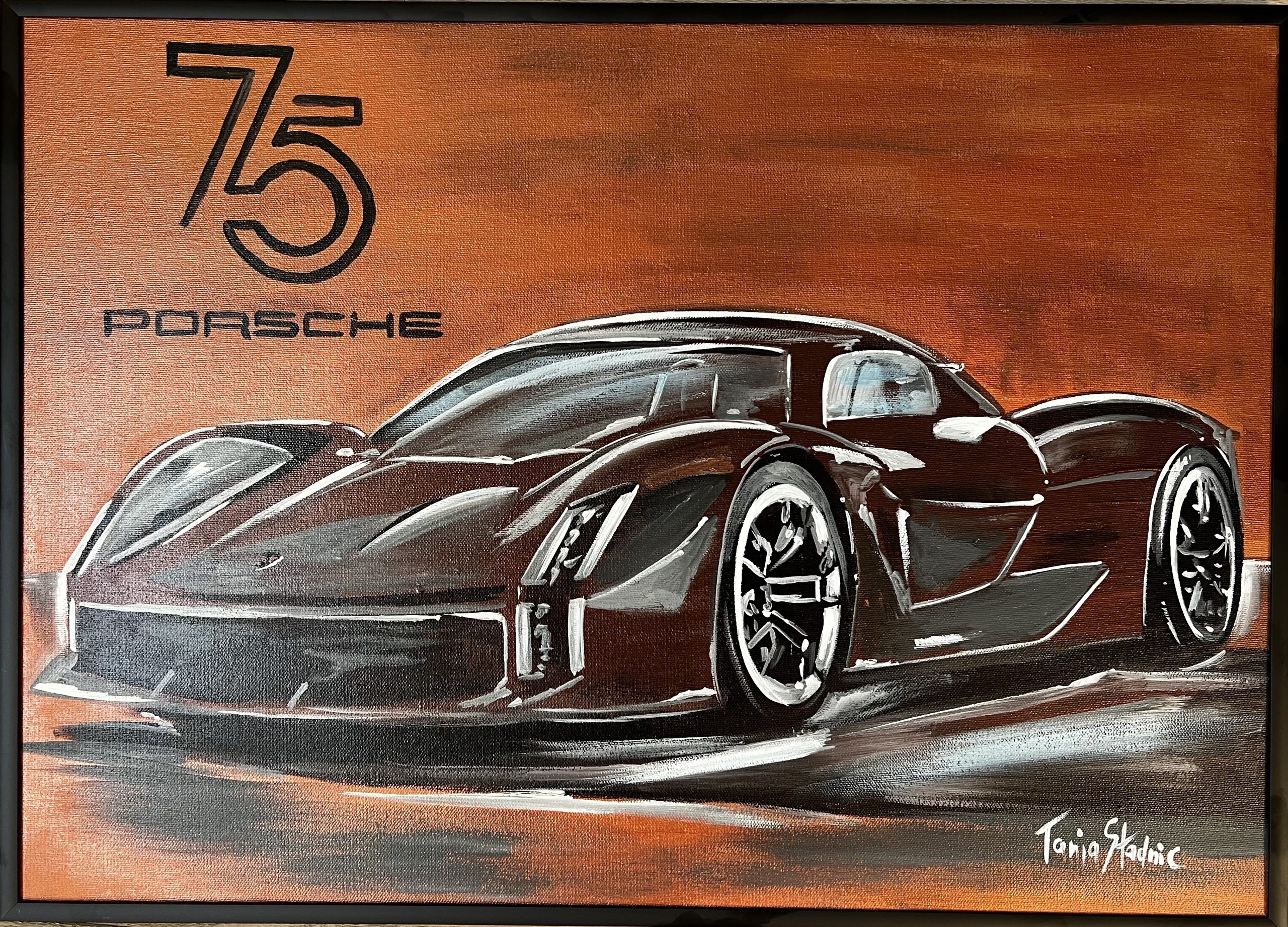 Limited Edition Porsche Mission X - 75 Year Original painting 5/5